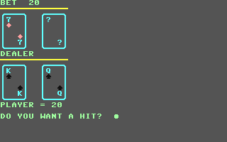 Bjack - Commodore 64 game