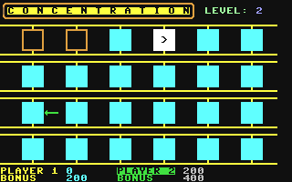 Concentration - Commodore 64 game