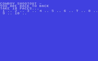 Cowboy Shootout - Commodore 64 game