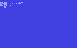 Death valley - Commodore 64 game