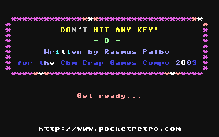 Don't Hit Any Key! - Commodore 64 game
