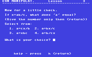 Equation Manipulation