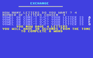 Exchange - Commodore 64 game