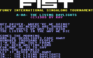 FIST - First International Singalong Tournament - Commodore 64 game