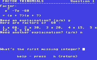 Factor Trinomials I