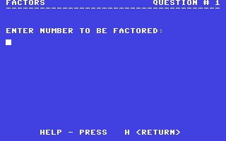 Factors - Commodore 64 game