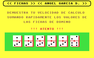Fichas de Domino - Commodore 64 game