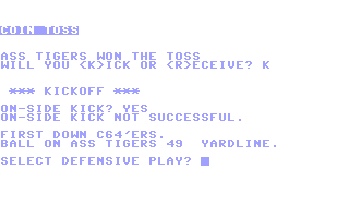 Football 84 - Commodore 64 game
