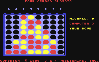 Four Across Classic - Commodore 64 game