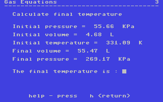 Gas Equations