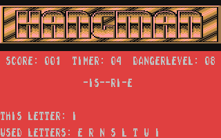 Hangman Deluxe - Commodore 64 game