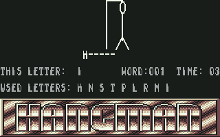 Hangman - Commodore 64 game