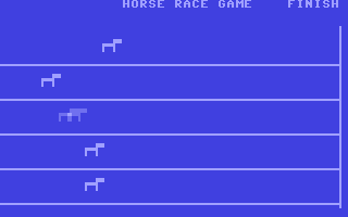 Horse Race Game - Commodore 64 game