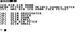 Intelligenztest - Commodore 64 game