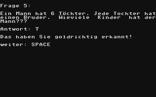 Intelligenztest - Commodore 64 game
