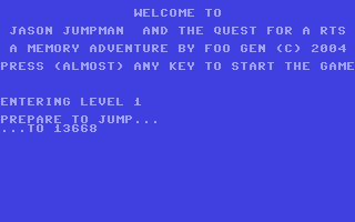 Jason Jumpman and the Quest for a RTS - Commodore 64 game