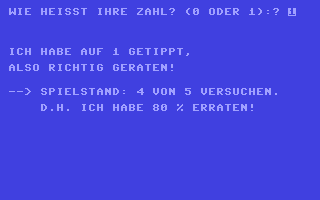 Kopf oder Zahl - Commodore 64 game