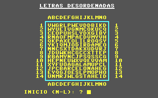 Letras Desordenadas