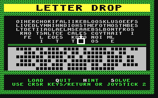 Letter Drop - Commodore 64 game