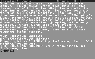 Lurking Horror, The - Commodore 64 game