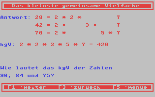 Mathe-Stunde 1, Die