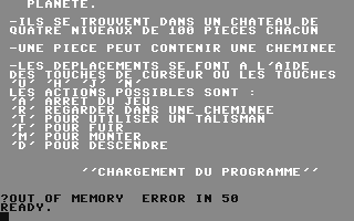 Manoir II - Commodore 64 game