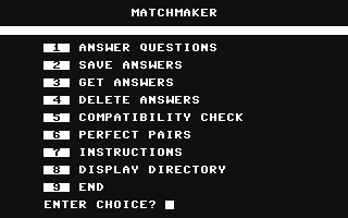 Matchmaker - Commodore 64 game