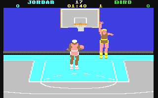 Michael Jordan vs Larry Bird - One On One - Commodore 64 game