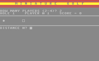 Miniature Golf - Commodore 64 game