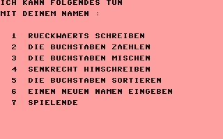 Namensspiel - Commodore 64 game