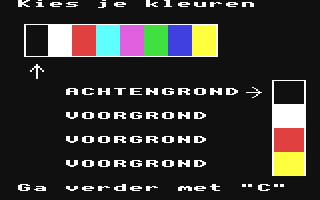 Ontwerpen in kleur - Commodore 64 game