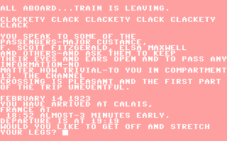 Orient Express, The - Commodore 64 game