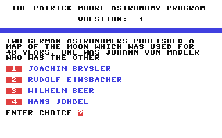 Patrick Moore Astronomy Program, The