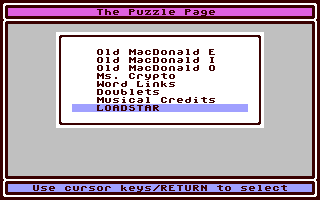 Puzzle Page #109, The - Commodore 64 game