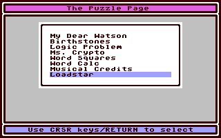Puzzle Page #117, The - Commodore 64 game