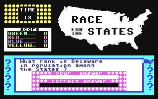 Race for the States - Commodore 64 game
