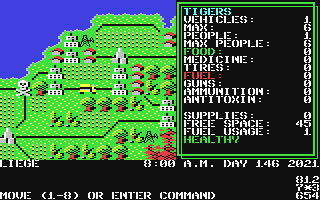Roadwar Europa - Commodore 64 game