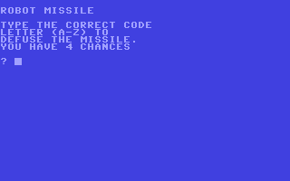 Robot Missile - Commodore 64 game