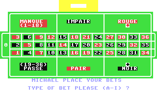 Roulette - Commodore 64 game