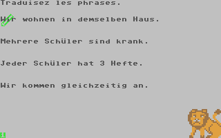 Sprachlowe, Der - Franzosische Grammatik - Commodore 64 game