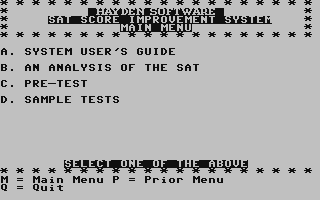 SAT Score Improvement System - Sample Tests