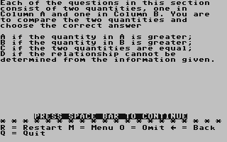 SAT Score Improvement System - Quantative Comparisons and Word Problems