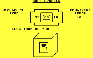 Safe Cracker - Commodore 64 game