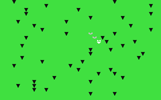 Schlange gegen Dreiecke - Commodore 64 game