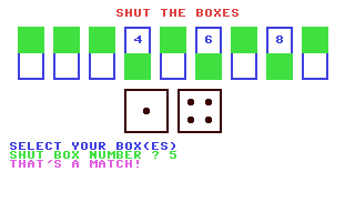 Shut the Boxes