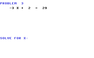 Simple Algebraic Equations