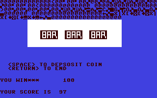 Slot Machine - Commodore 64 game