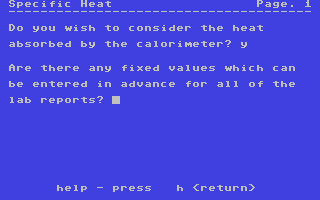 Specific Heat