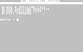 Spelling System Drill