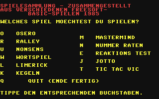 Spielesammlung - Commodore 64 game